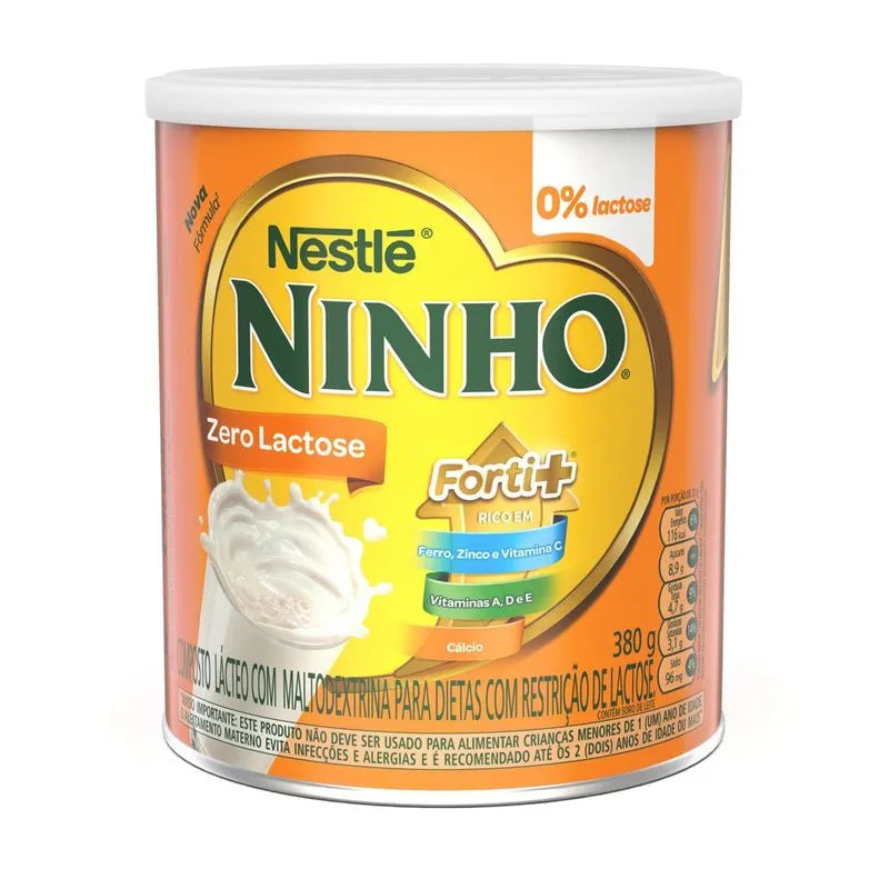 Ninho Zero Lactose Lata 380g