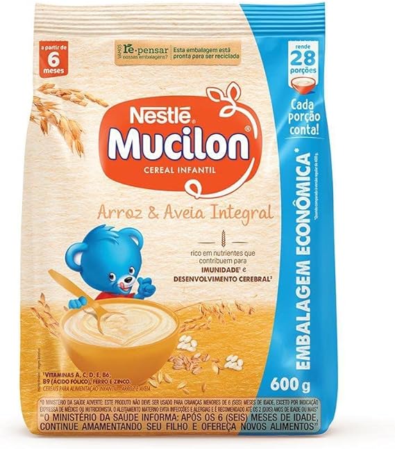 Mucilon Arroz e Aveia 600g