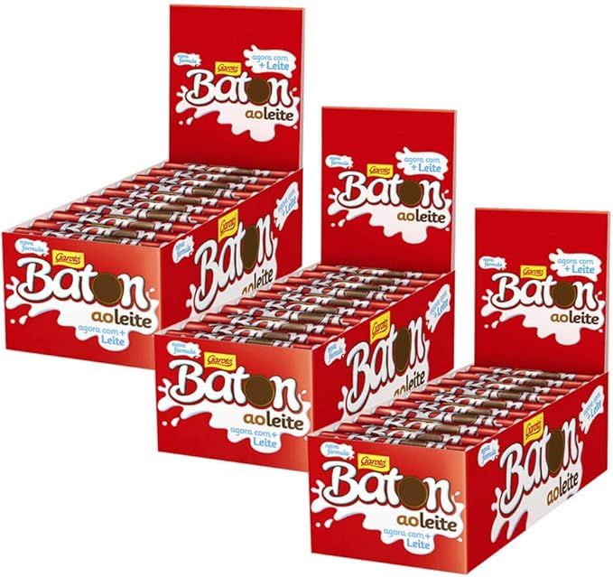 Kit 3 Chocolates Baton Ao Leite c/30 - Garoto