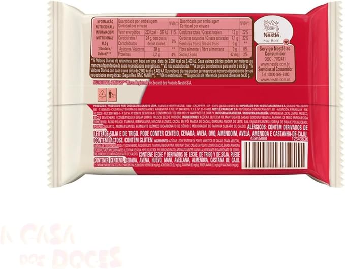 Chocolate Kit Kat Branco 41,5gr C/24un - Nestlé