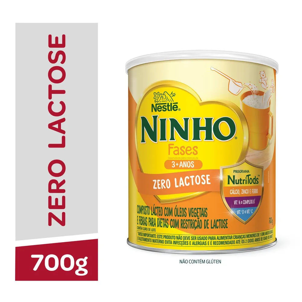NINHO Fases 3+ Anos Zero Lactose 700g