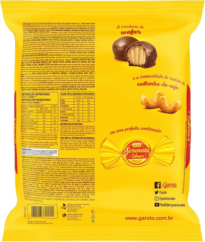 Bombom Garoto Serenata de Amor 825g