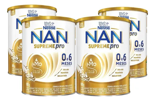 Kit 4 Unidades Nan Supreme Pro 0 a 6 Meses 800g
