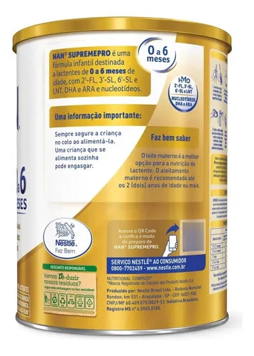 Kit 4 Unidades Nan Supreme Pro 0 a 6 Meses 800g