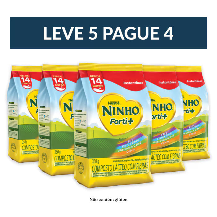 Leve 5 Pague 4 - Ninho Forti+ Fibras Sachê 350g
