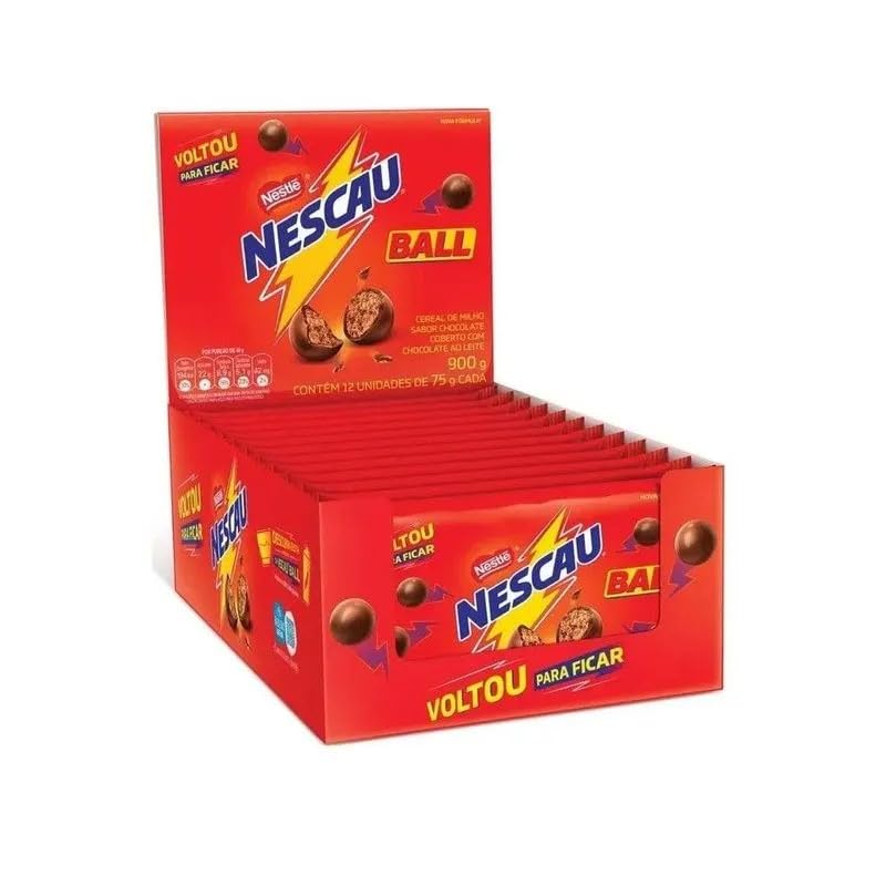 Pack Chocolate NESCAU Ball com 12 unidades de 75g cada