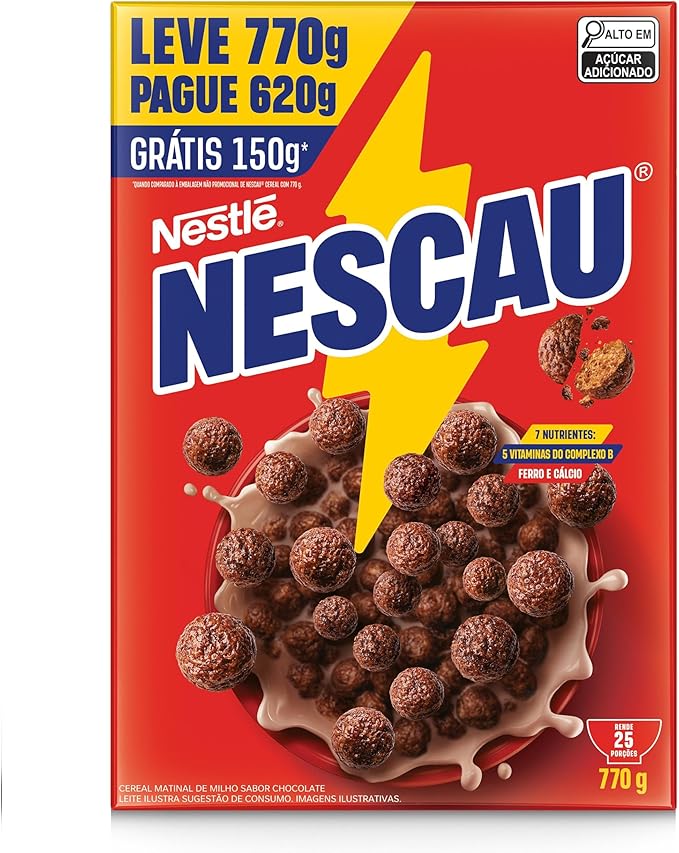 Nescau Cereal Matinal Tradicional Leve 770G Embalagem Econômica
