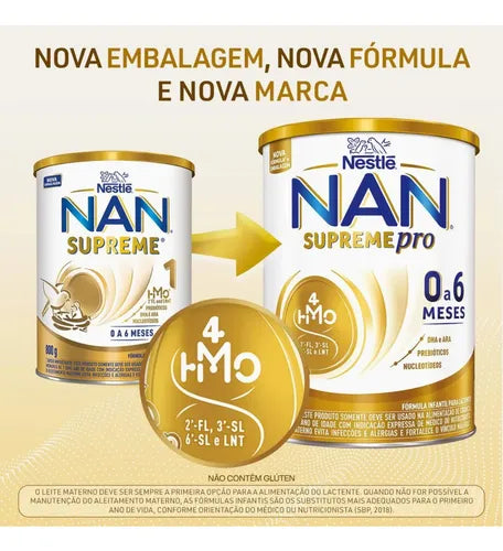 Kit 4 Unidades Nan Supreme Pro 0 a 6 Meses 800g