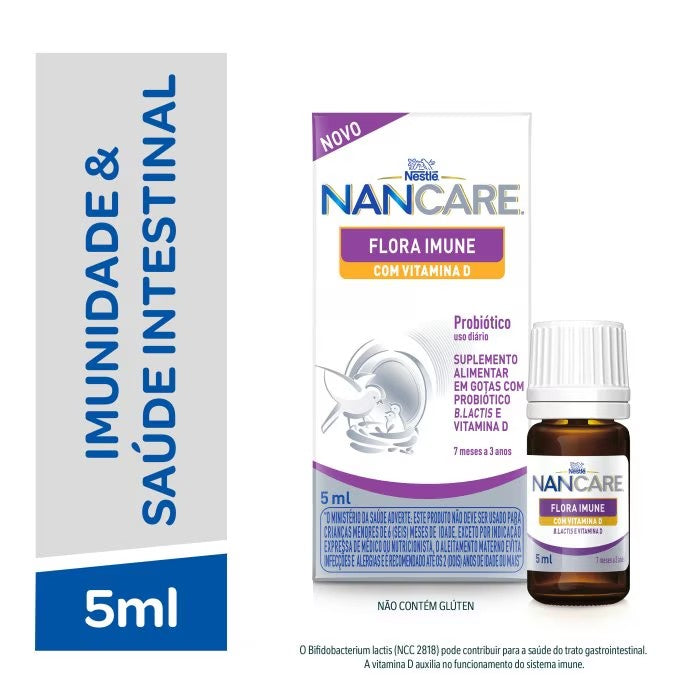 Suplemento Pediátrico NANCARE Flora Imune com Vitamina D 5 ml
